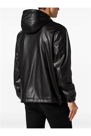 Black eco leather Windbreaker PHILIPP PLEIN | FADCMRB2522PTE003N02